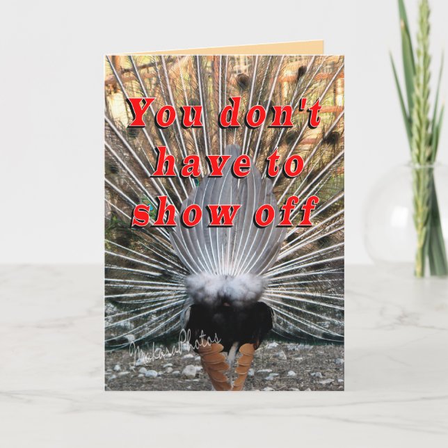 Peacock card2-customise card (Front)