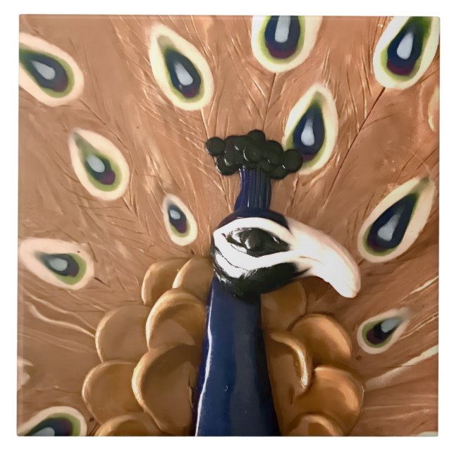 Peacock Ceramic Tile (Front)