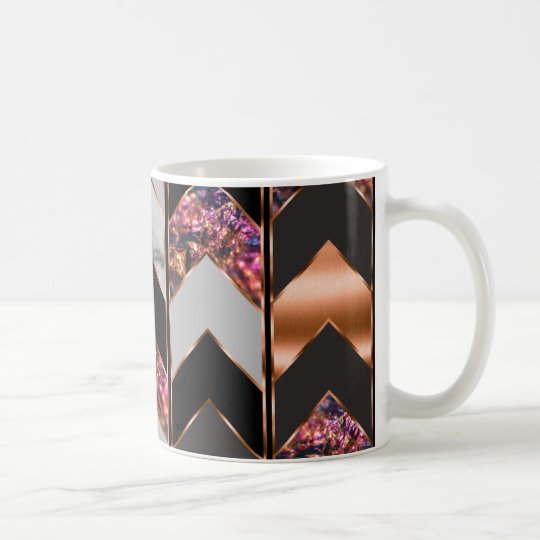 Peacock Chevron Coffee Mug