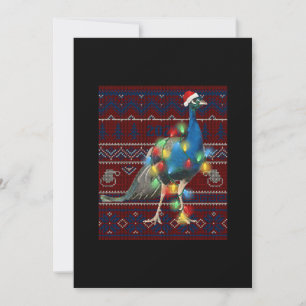 Peacock Christmas Lights Ugly Sweater Goat Lover Invitation