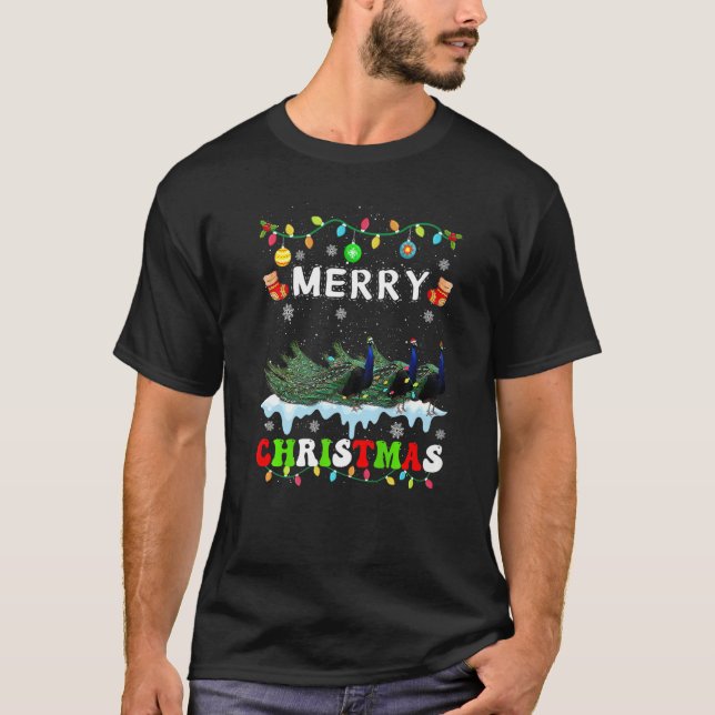 Peacock Christmas Squad Xmas Women Men Kids T-Shirt (Front)