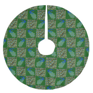Peacock Christmas Tree Skirt