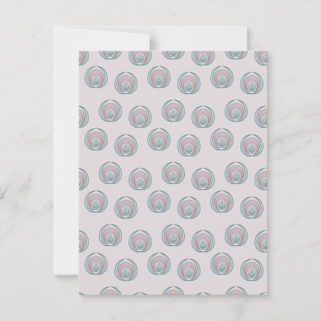 Peacock Circles  Card (Front)