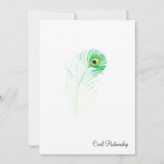 Peacock- Civil Partnership Invite