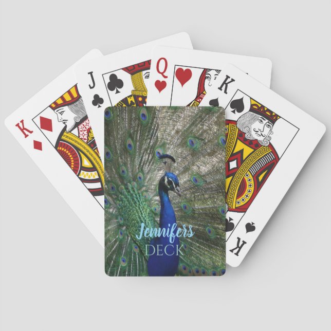 Peacock Classic Playing Cards Gift (Back)