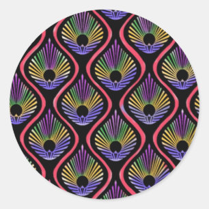 Peacock Classic Round Sticker