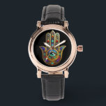 Peacock Color Flower Petals Hamsa Green Third Eye Watch<br><div class="desc">You are viewing The Lee Hiller Photography Art and Designs Collection of Home and Office Decor,  Apparel,  Gifts and Collectibles. The Designs include Lee Hiller Photography and Mixed Media Digital Art Collection. You can view her Nature photography at http://HikeOurPlanet.com/ and follow her hiking blog within Hot Springs National Park.</div>