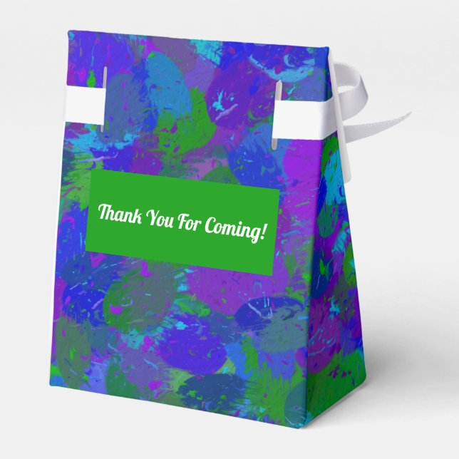 Peacock Colour Splashes 4755 Favour Box (Back Side)