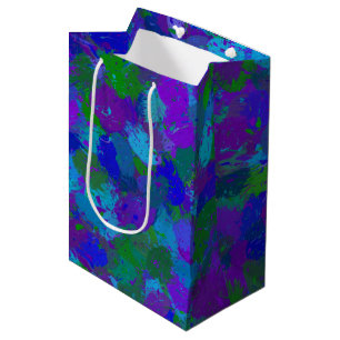 Peacock Colour Splashes Medium Gift Bag