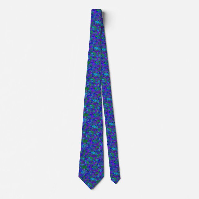 Peacock Colour Splatters Neck Tie (Front)