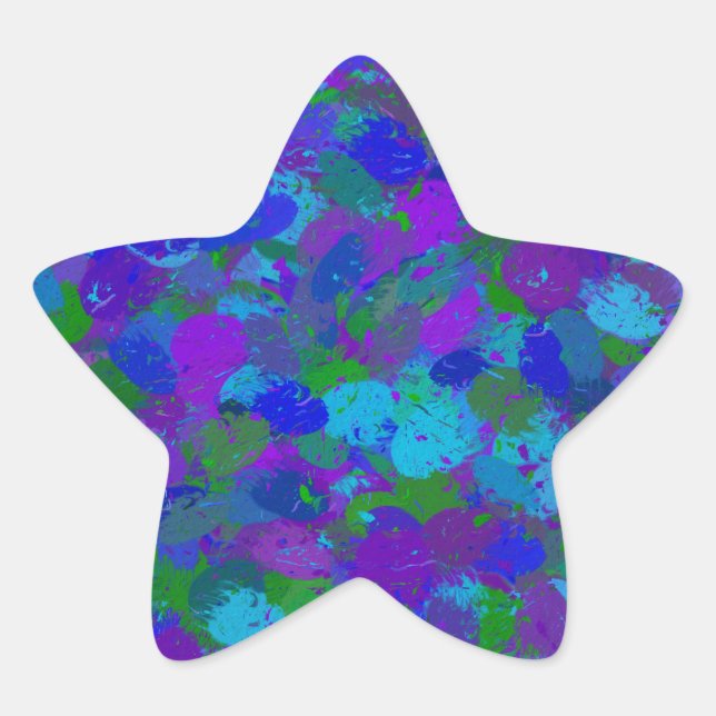 Peacock Colour Star Sticker (Front)