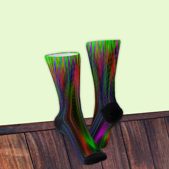 Peacock Colours Crazy Socks (Creator Uploaded)
