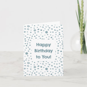Peacock Confetti Watercolor Dots Birthday Card