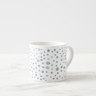 Peacock Confetti Watercolor Dots Espresso Mug