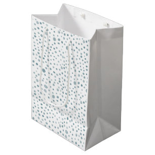 Peacock Confetti Watercolor Dots Gift Bag