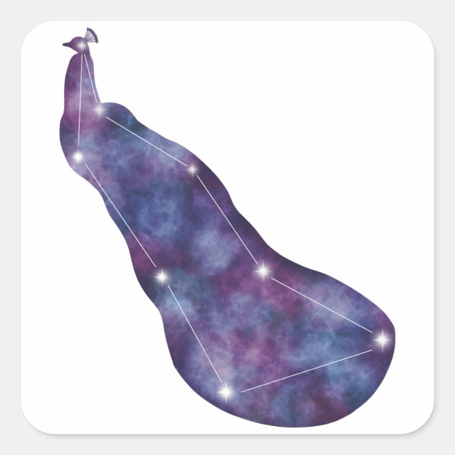 Peacock Constellation Sticker (Front)