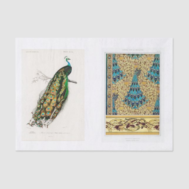 Peacock decoupage paper (Front)