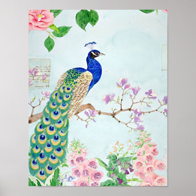 Peacock Design | Cute Peacock Lovers | Clolorful  Poster (Front)
