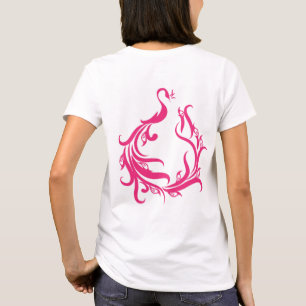 Peacock Design White T-Shirt for Womens