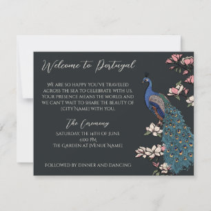Peacock Destination Wedding Welcome & Program