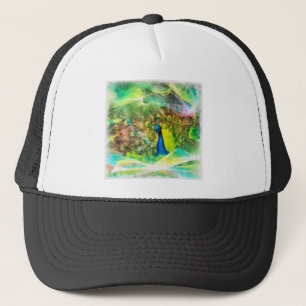 Peacock Digital Painting Trucker Hat