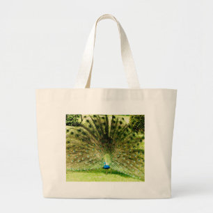 Peacock Display Colours Large Tote Bag