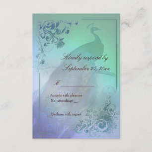 Peacock diy RSVP Card template