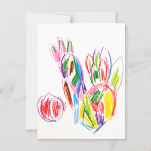 Peacock draw postcard