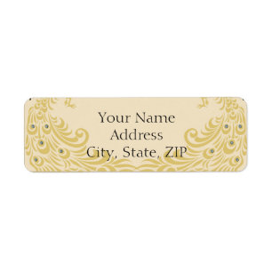 Peacock Elegance Anniversary Return Address Label