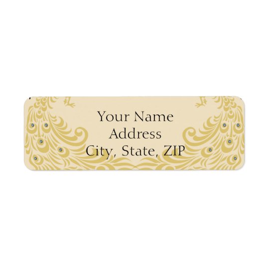 Peacock Elegance Anniversary Return Address Return Address Label