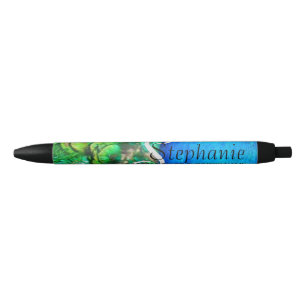 Peacock elegant modern business corporate black in ink pen