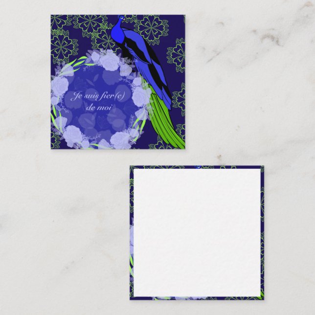 Peacock Enclosure Card (Front/Back)