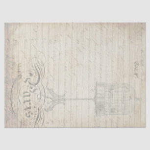 Peacock Ephemera Decoupage Companion Paper