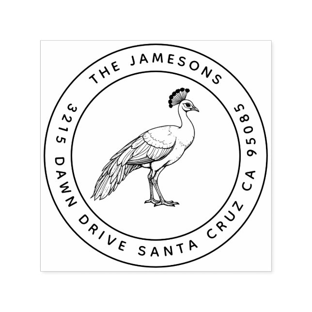 Peacock Family Stamp – Regal Radiance (Design)