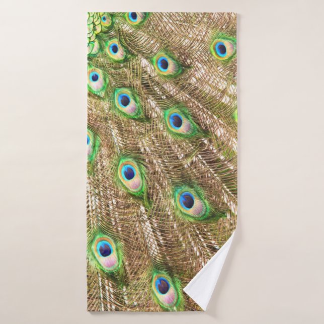 PEACOCK FANCY FEATHERS #2 BATH TOWEL (Bath Towel)