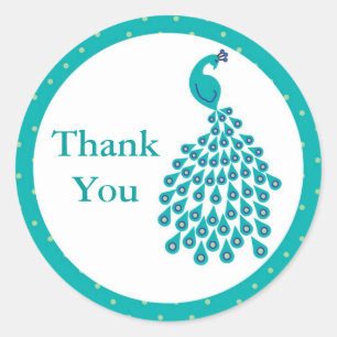 Peacock Favour Sticker