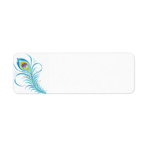 Peacock Feather address label Return Address Label