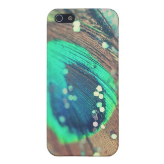 Peacock Feather and Glitter iPhone Case Case For The iPhone 5