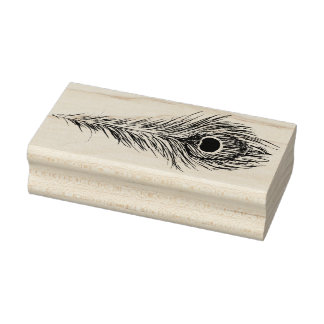 Peacock Feather Art Peacocks Feathers Artwork      Rubber Stamp