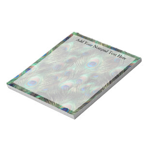 Peacock Feather Background Notepad