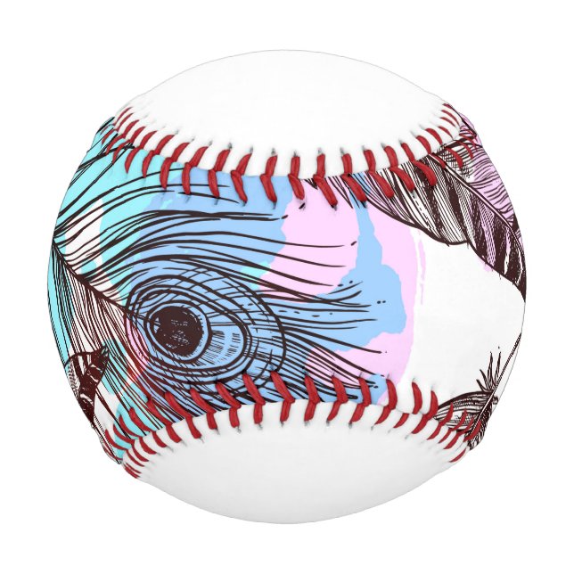 Peacock Feather Baseball (Front)