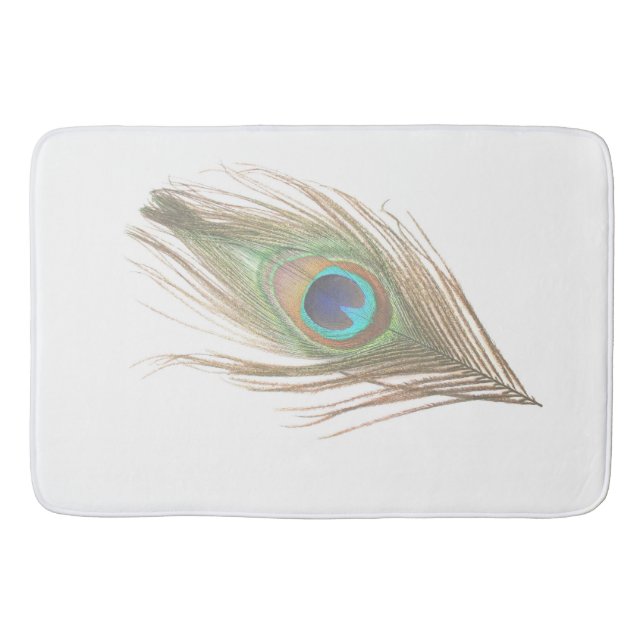 Peacock Feather Bath Mat (Front)