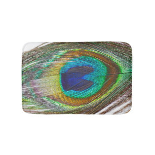 Peacock Feather Bath Mat