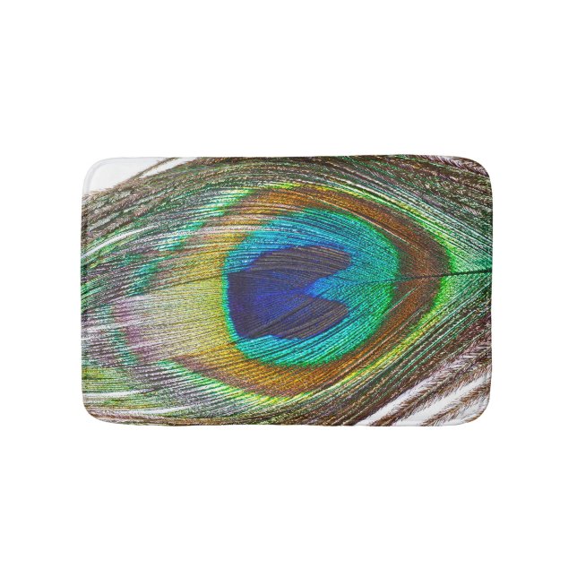 Peacock Feather Bath Mat (Front)