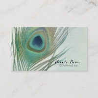 Peacock Feather Boho Chic Watercolor Custom