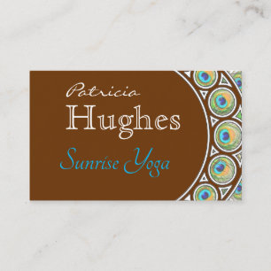 Peacock Feather Border Business Card