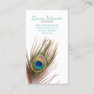 Peacock Feather Business Card
