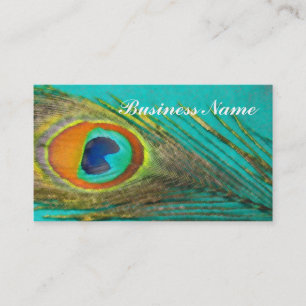 Peacock Feather Business Card
