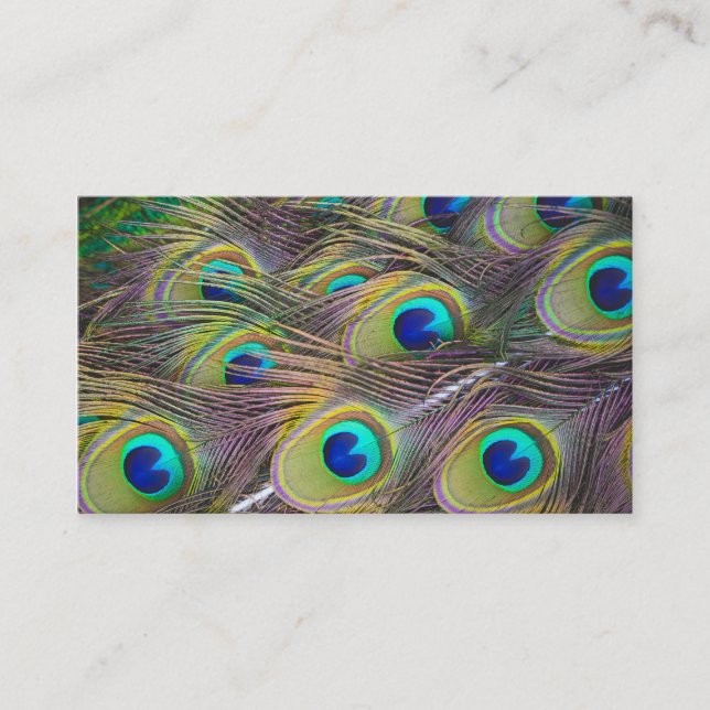 Peacock Feather Business Card (Front)