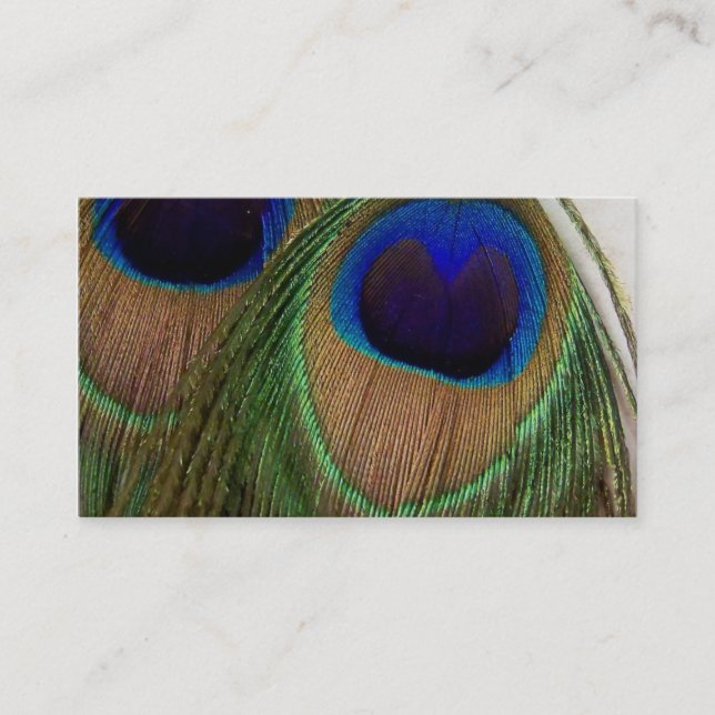Peacock Feather Business Cards (Front)